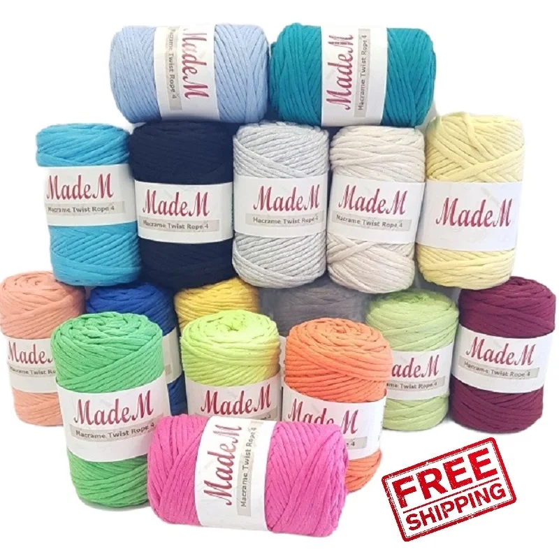 MadeM Macrame String Twisted 250gr 75mt Cotton Single Strand Thread Rope Cord Handmade DIY Home Wedding Accessories Bulk 4mm
MadeM Macrame String Twisted 250gr 75mt Cotton Single Strand Thread Rope Cord Handmade DIY Home Wedding Accessories Bulk 4mm