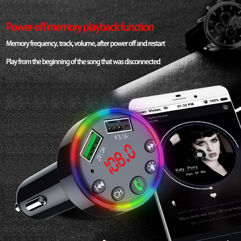 TTFTFP Wireless Bluetooth FM Transmitter Modulator Color Screen Hands-free MP3 Player Dual USB Charger with Remote Control
TTFTFP Wireless Bluetooth FM Transmitter Modulator Color Screen Hands-free MP3 Player Dual USB Charger with Remote Control