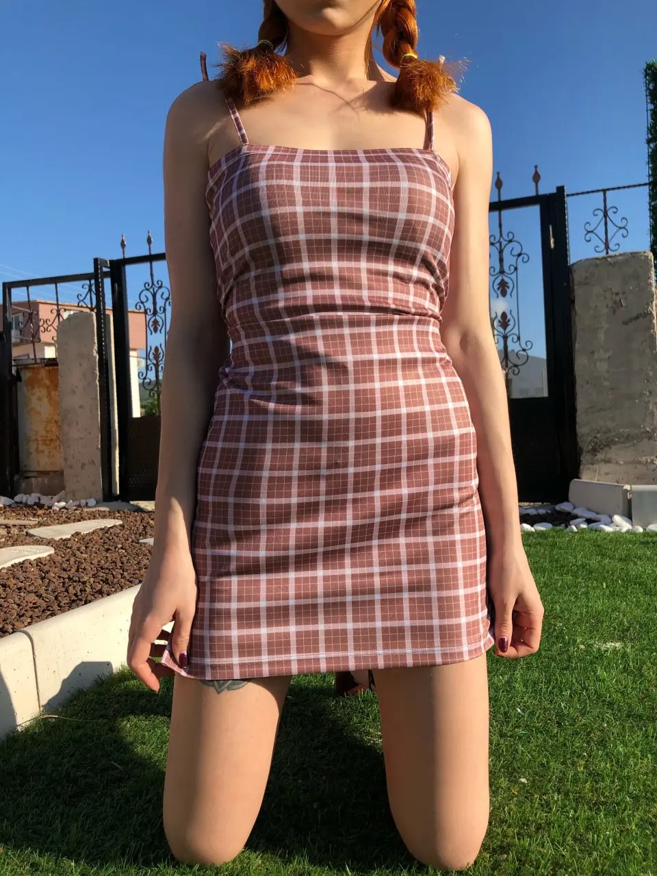 Summer Women Dress Midi Sexy Strappy Slit Detailed Surge 2020 Fashion Plaid Slit Brown Elegant Dress
Summer Women Dress Midi Sexy Strappy Slit Detailed Surge 2020 Fashion Plaid Slit Brown Elegant Dress