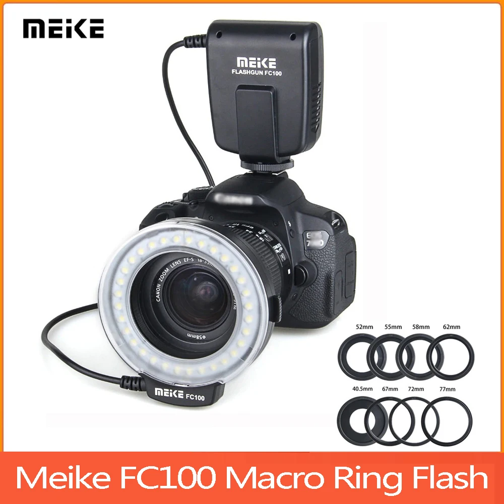 Ручная светодиодная вспышка Meike Speedlite с кольцом адаптера 7 для цифровых зеркальных камер Canon Nikon Olympus Pentax
Ручная светодиодная вспышка Meike Speedlite с кольцом адаптера 7 для цифровых зеркальных камер Canon Nikon Olympus Pentax