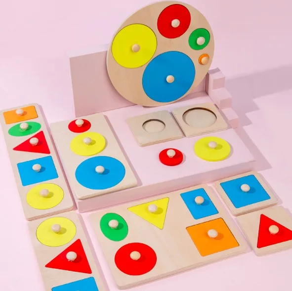 Wooden Toy Montessori Board Geometric Color Shape Sorting Math Puzzle Colorful Preschool Learning Educational Game Kids 2 4 6 y
Wooden Toy Montessori Board Geometric Color Shape Sorting Math Puzzle Colorful Preschool Learning Educational Game Kids 2 4 6 y