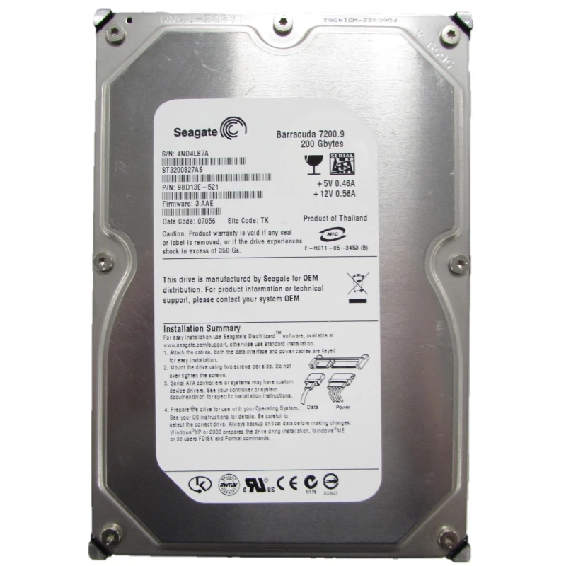 б/у Винчестер SATA 200Gb Seagate ST3200827AS | Компьютеры и офис