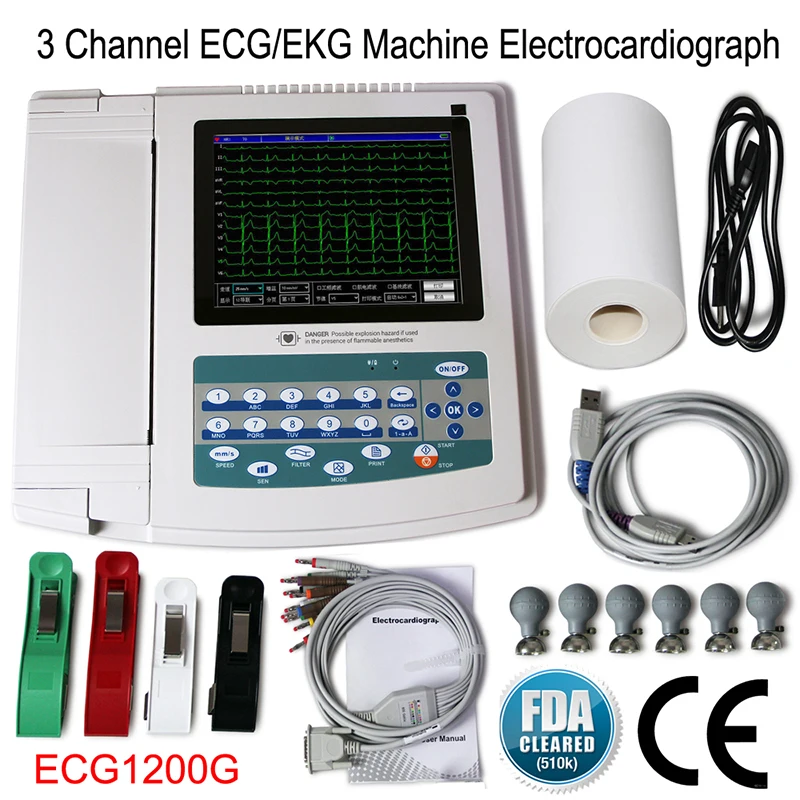 New CONTEC ECG1200G ECG Machine Digital Electrocardiograph 12 Channel 12 Lead Waveform EKG Monitor PC SW Thermal Printing System
New CONTEC ECG1200G ECG Machine Digital Electrocardiograph 12 Channel 12 Lead Waveform EKG Monitor PC SW Thermal Printing System
