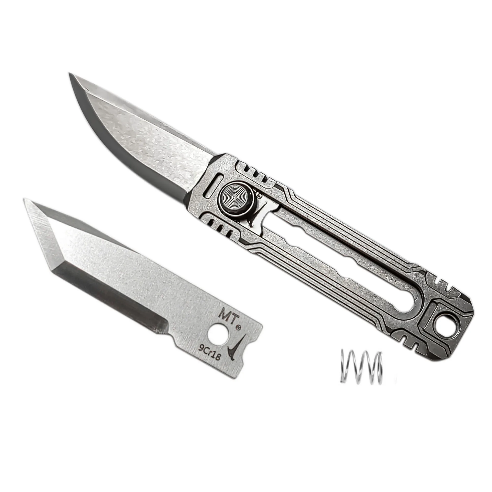 Piranha Titanium Alloy Utility Knife EDC Multi-Function Carry-on Unboxing Keychain Knife Quick Release Blades
Piranha Titanium Alloy Utility Knife EDC Multi-Function Carry-on Unboxing Keychain Knife Quick Release Blades