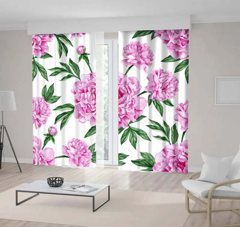 Curtain Peony Garden Summer Blooms Classic Home Decor Watercolor Art Printed Pink Green
Curtain Peony Garden Summer Blooms Classic Home Decor Watercolor Art Printed Pink Green