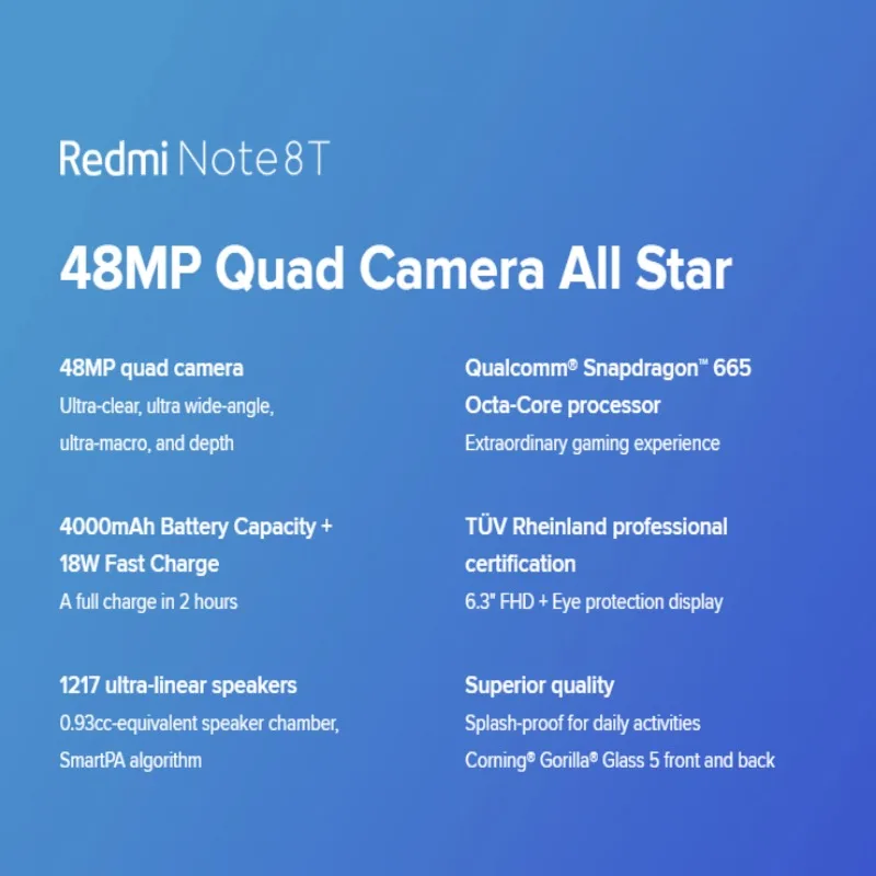 Глобальная версия Xiaomi Redmi Note 8T 32 Гб ROM 3 RAM (официальная Rom) note 8 t note8t note8 Мобильный