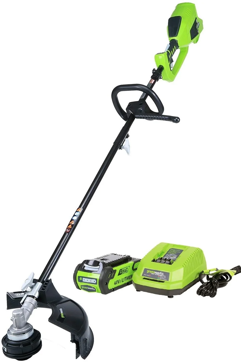 GreenWorks brushless motor 800W powerful G-MAX 40V 14-Inch Cordless String Trimmer ,4Ah Battery and Charger Included
GreenWorks brushless motor 800W powerful G-MAX 40V 14-Inch Cordless String Trimmer ,4Ah Battery and Charger Included