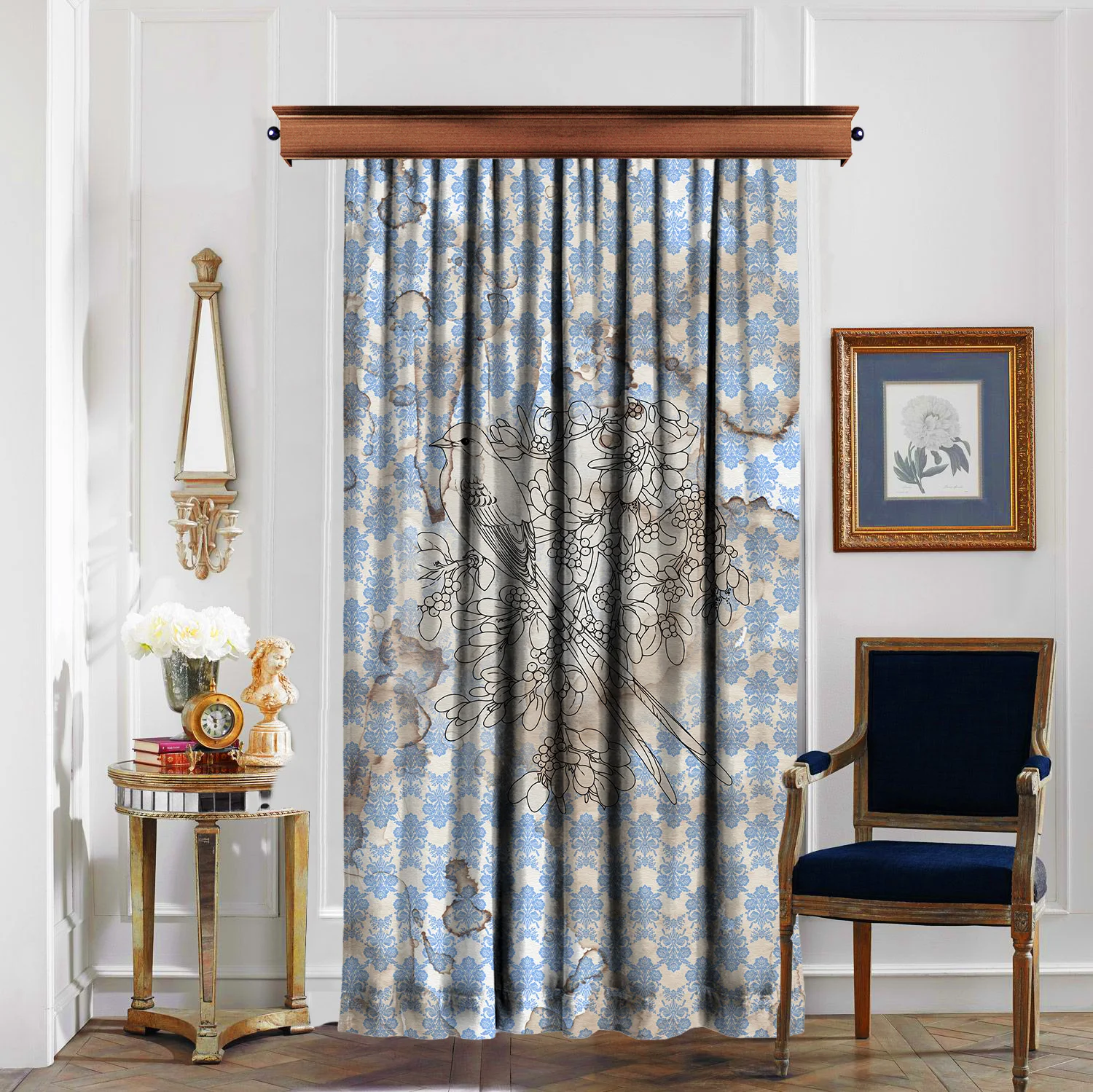 Cipcici Damask Ecru-Blue Single Panel Curtain Unisex Kids Living Room Girl Woman Elite Ethnic Plain Flowers
Cipcici Damask Ecru-Blue Single Panel Curtain Unisex Kids Living Room Girl Woman Elite Ethnic Plain Flowers