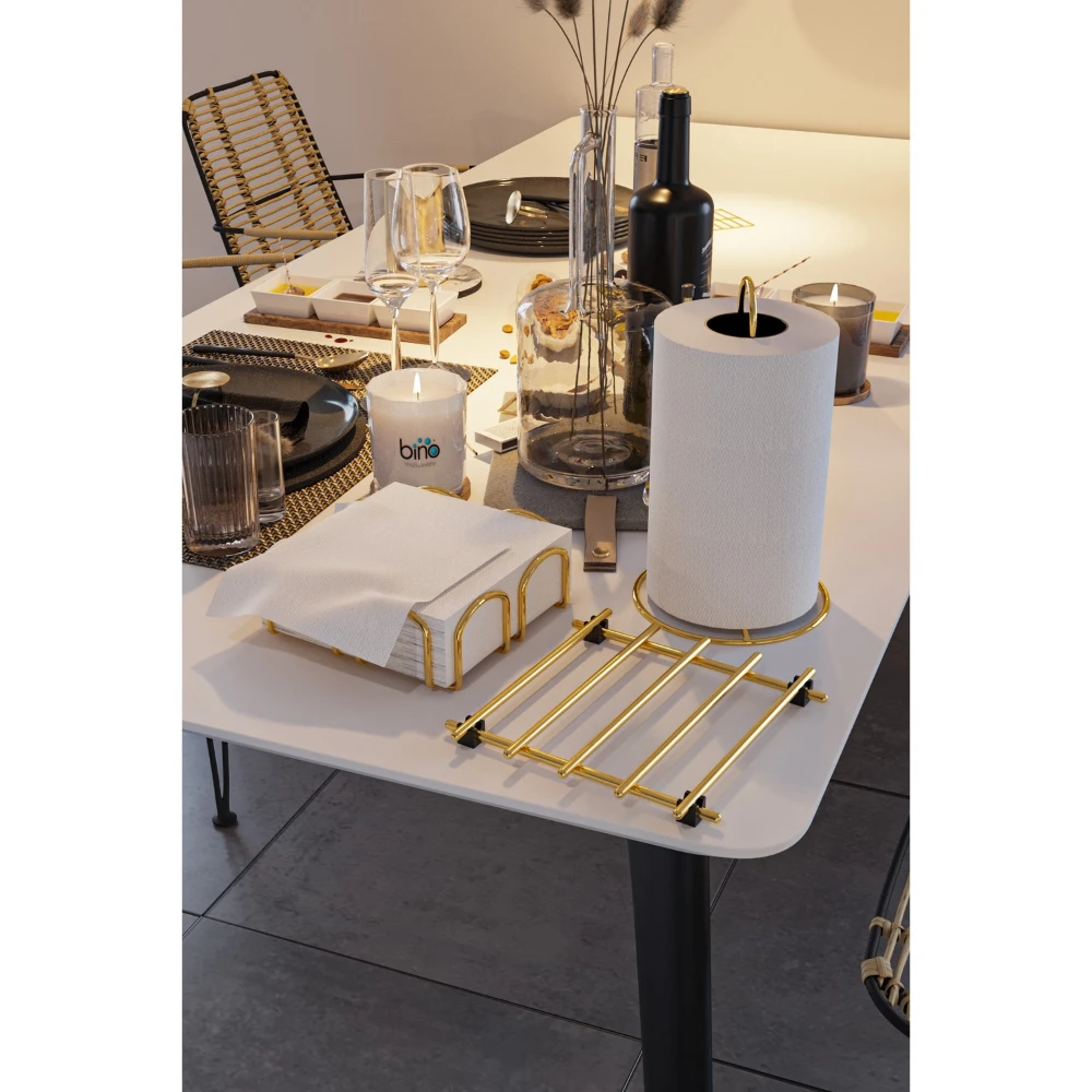 Service Presentation Set Towel Holder Napkin Trivet Gold Shiny Flatware Organization Tools Dowry Kitchen Utensils
Service Presentation Set Towel Holder Napkin Trivet Gold Shiny Flatware Organization Tools Dowry Kitchen Utensils
