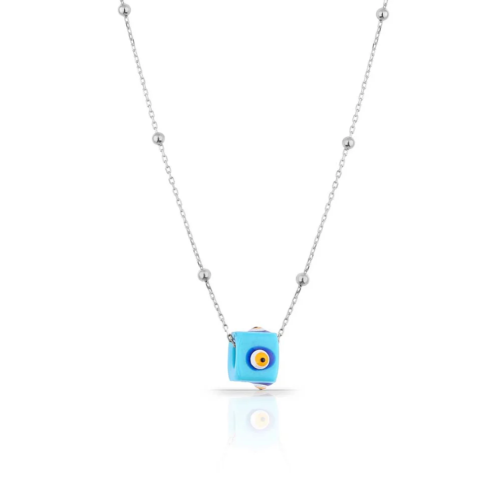 Stylish Evil Eye Necklace Pendant Jewelry 925 Sterling Silver Featuring Turquoise with Chain
Stylish Evil Eye Necklace Pendant Jewelry 925 Sterling Silver Featuring Turquoise with Chain