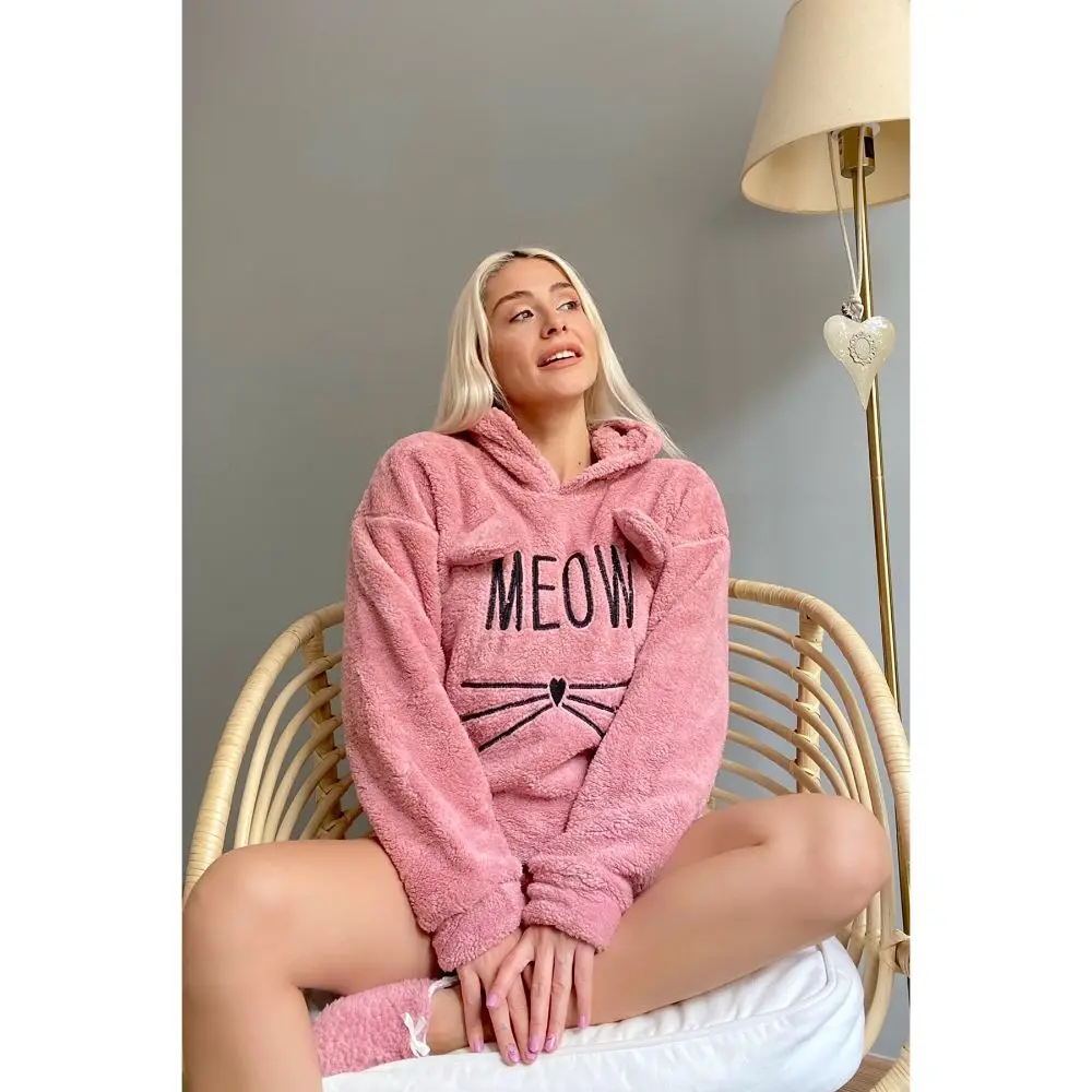 Woman 'S Pajama Set Pink Colour New Season New Trend New Fashion Short and Plush Hoodie Pajamas Sleepwear Free Shipping
Woman 'S Pajama Set Pink Colour New Season New Trend New Fashion Short and Plush Hoodie Pajamas Sleepwear Free Shipping