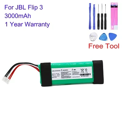 GSP872693 P763098 03 For JBL Flip 3 Flip3 JBLFLIP3GRAY For GreatPower 3000mAh Original Loudspeaker Speaker Battery Bateria Accu
GSP872693 P763098 03 For JBL Flip 3 Flip3 JBLFLIP3GRAY For GreatPower 3000mAh Original Loudspeaker Speaker Battery Bateria Accu
