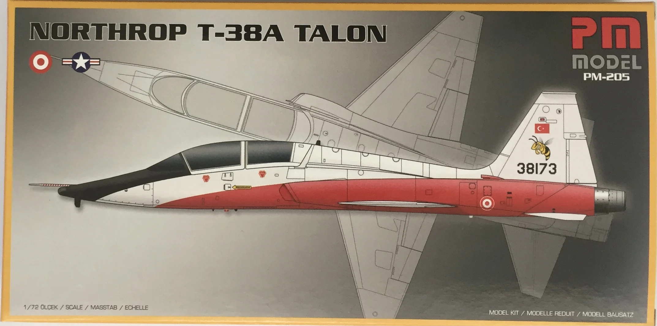 

PM205 Northrop T38A Talon Scale 1/72 PM Plastic Model Aircraft Building Kit Hobby Airplane Plane DIY Assembly Toy