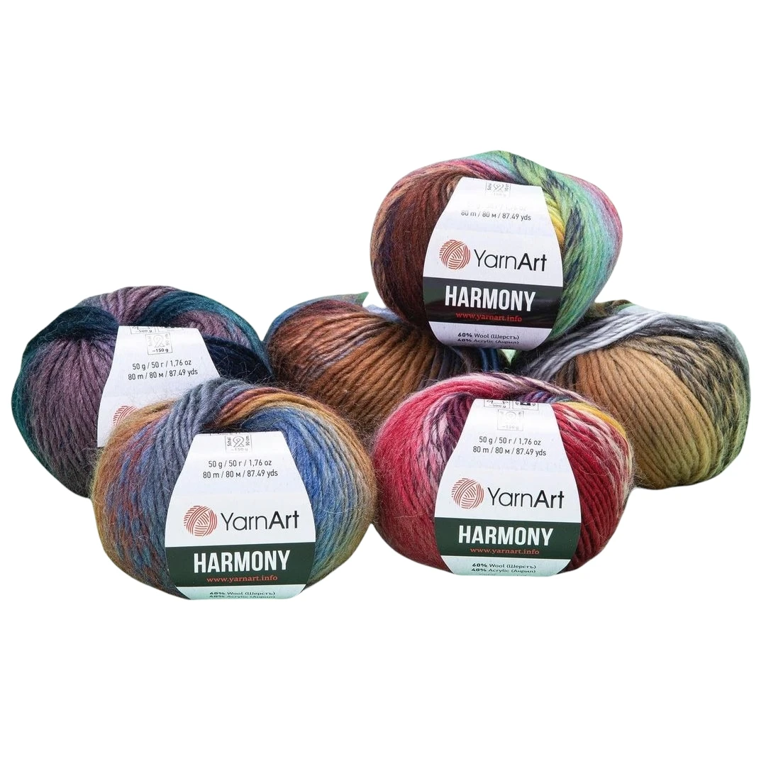 Пряжа Yarnart Harmony 50gr 80mt % 60 шерсть вязание крючком облегающая шаль хомут шарф сделай