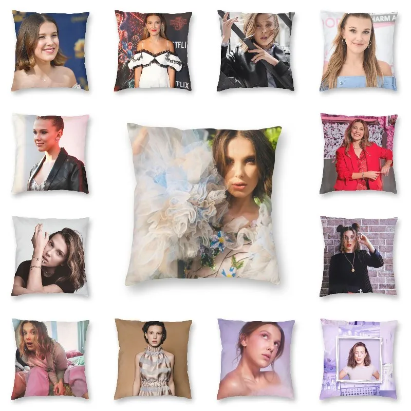 Millie Bobby Brown Cushion Cover Two Side Printing Floor Pillow Case for Car Cool Pillowcase Home Decoration
Millie Bobby Brown Cushion Cover Two Side Printing Floor Pillow Case for Car Cool Pillowcase Home Decoration