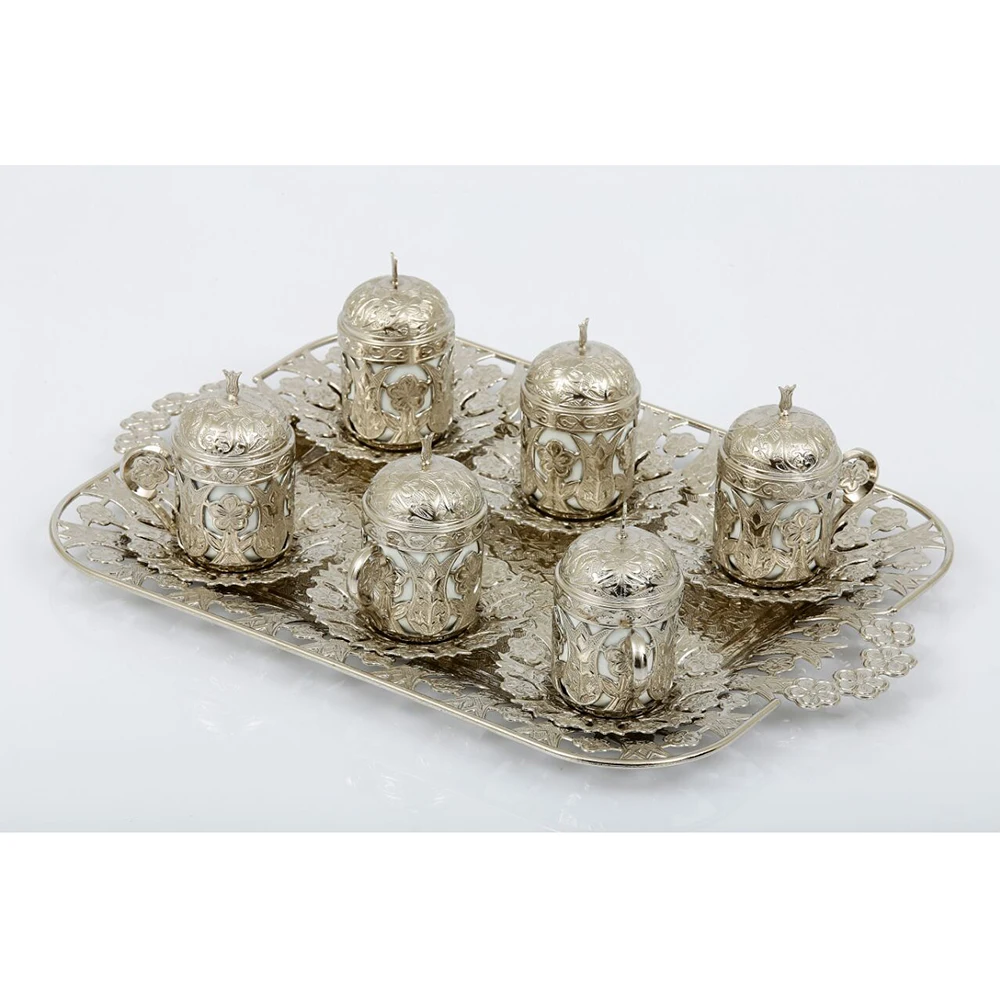 Handmade Decorative Nickel Coated Zamak Expresso Coffeware Set of 6 Gift Turkish Arabic Design Pod Coffee Filter
Handmade Decorative Nickel Coated Zamak Expresso Coffeware Set of 6 Gift Turkish Arabic Design Pod Coffee Filter