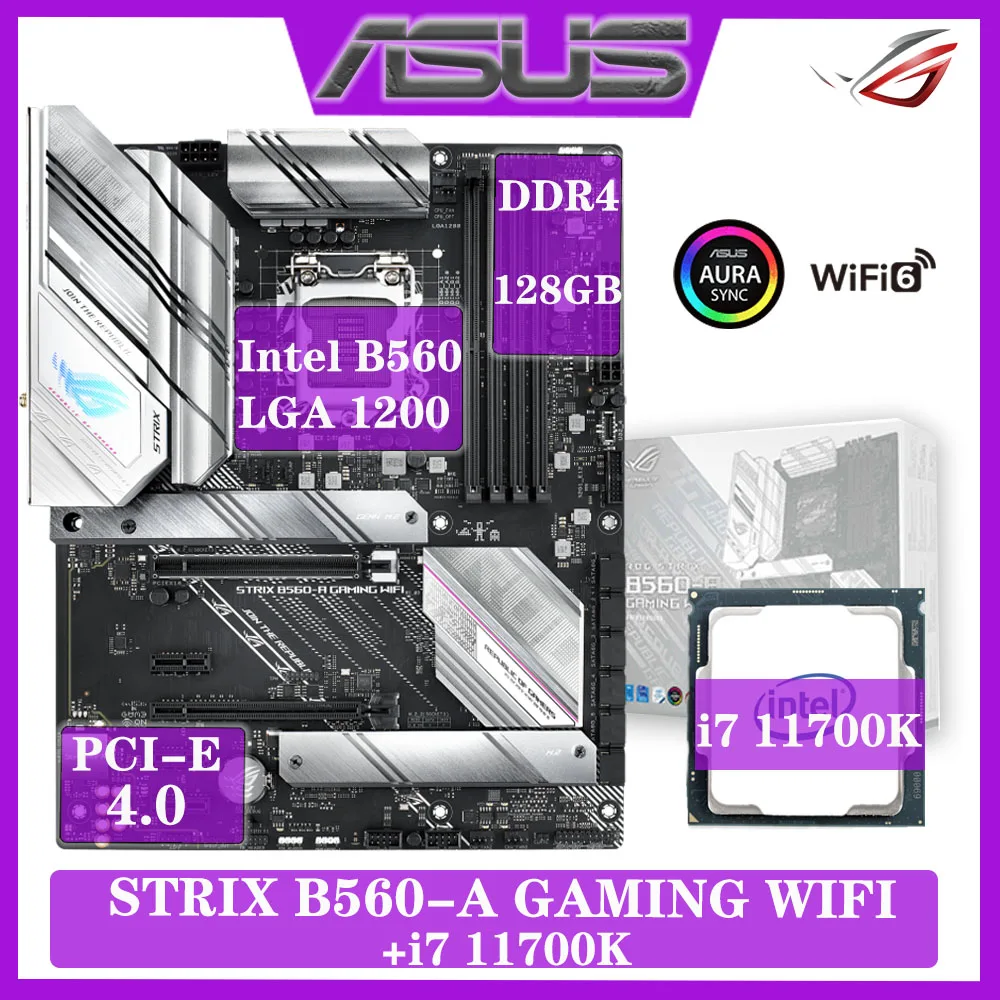 LGA 1200 Asus ROG STRIX Женский комплект для игр с Intel Core i7 11700KF DDR4 128 ГБ M.2 HDMI Placa-MOM 1200 ATX
LGA 1200 Asus ROG STRIX Женский комплект для игр с Intel Core i7 11700KF DDR4 128 ГБ M.2 HDMI Placa-MOM 1200 ATX