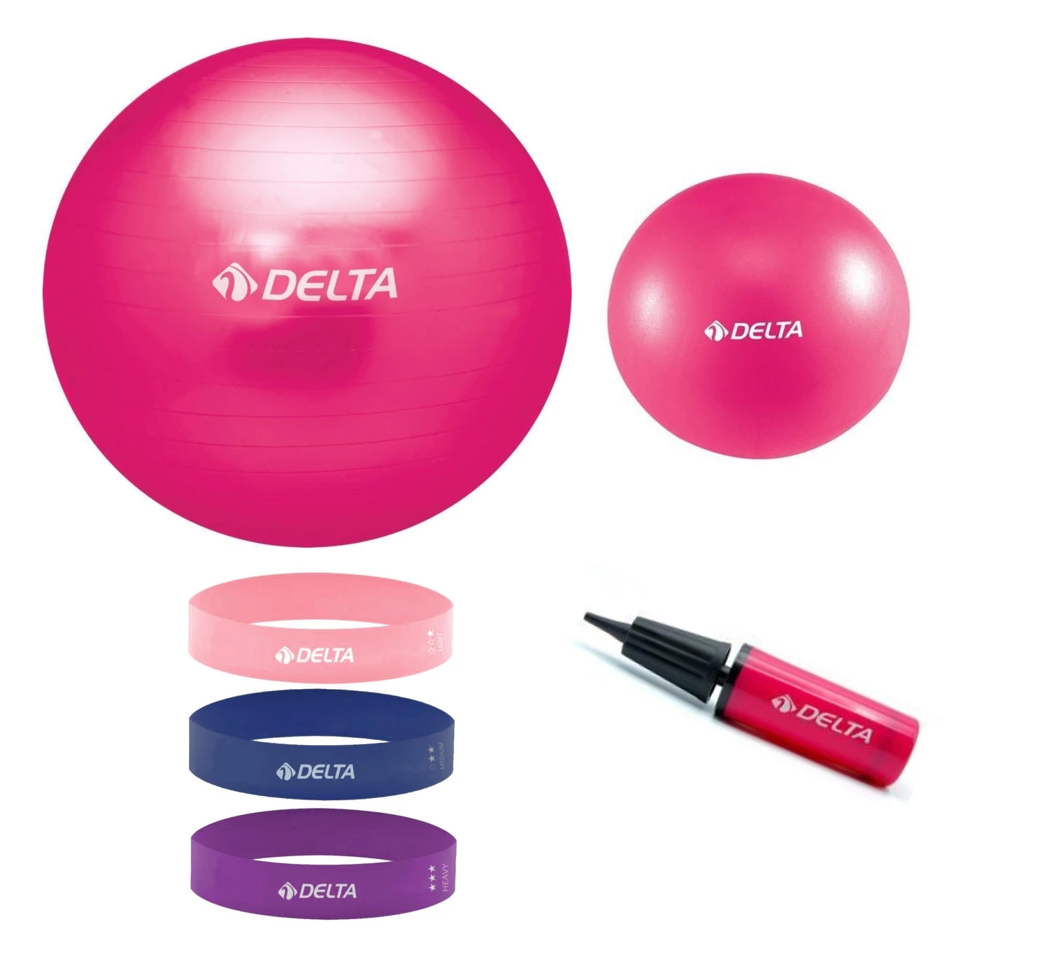 

SERESSTORE Delta 2 Piece Pilates Ball 65*25 - 55*25 cm Mini Balance Ball And Pump Set Fitness Gym Sweat Suits Aerobic Yoga Band