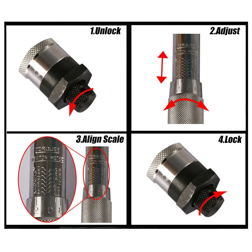 1pcs 1/4 Inch 5 to 25nm Click Adjustable Torque Wrench Bicycle Repair Tools kit Set Bike Repair Tool Spanner Hand Tool Set Sale
1pcs 1/4 Inch 5 to 25nm Click Adjustable Torque Wrench Bicycle Repair Tools kit Set Bike Repair Tool Spanner Hand Tool Set Sale