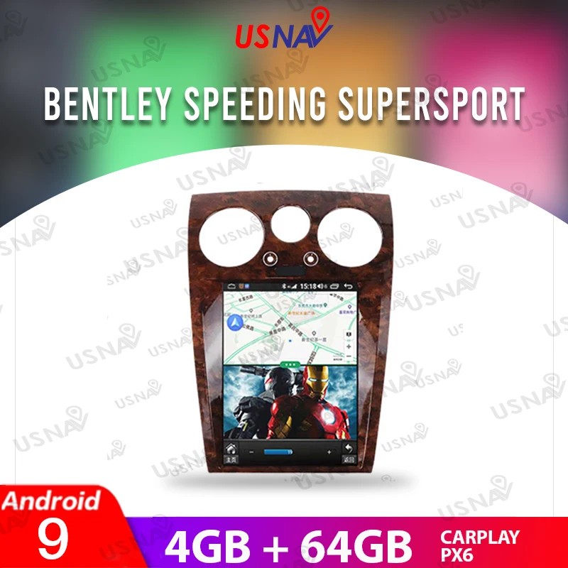 USNAV 12.1" Android 9 Vertical Tesla style Screen For Bentley speeding super sport Car Multimedia GPS Navi Head Unit Radio PX6
USNAV 12.1" Android 9 Vertical Tesla style Screen For Bentley speeding super sport Car Multimedia GPS Navi Head Unit Radio PX6