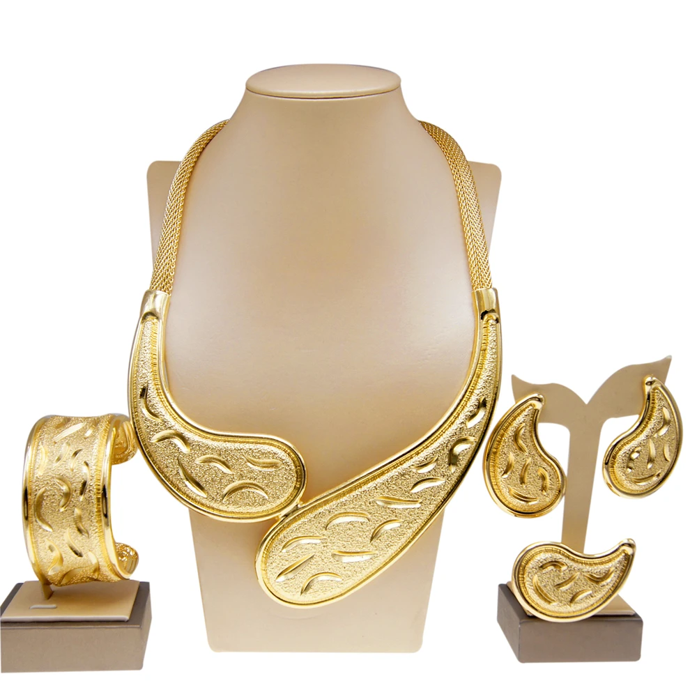 Yulaili Africa Jewelry Sets Bridal Wedding Necklace Earrings Bracelet Ring Wholesale
Yulaili Africa Jewelry Sets Bridal Wedding Necklace Earrings Bracelet Ring Wholesale