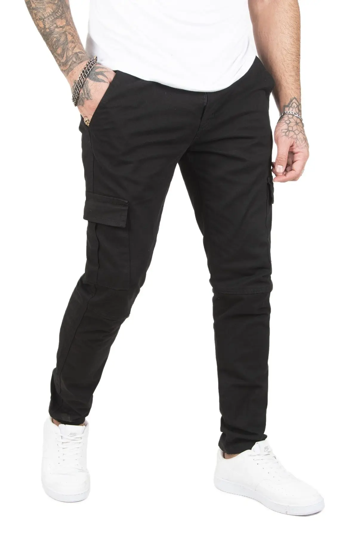 

DeepSEA Male Beli Wheel Cargo Pants Slim Fit Cotton Lycra High Quality Four Seasons 2201589