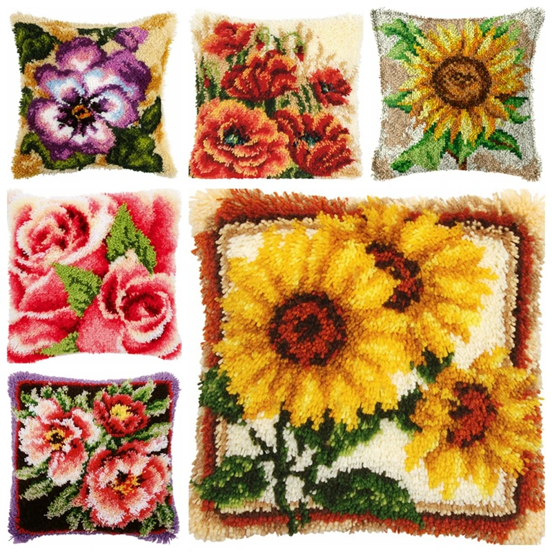 Sunflower Flowers DIY Segment Embroidery Materials Package Latch Hook Pillow Kits Coarse Wool Cross Stitch Supplies klink haak
Sunflower Flowers DIY Segment Embroidery Materials Package Latch Hook Pillow Kits Coarse Wool Cross Stitch Supplies klink haak
