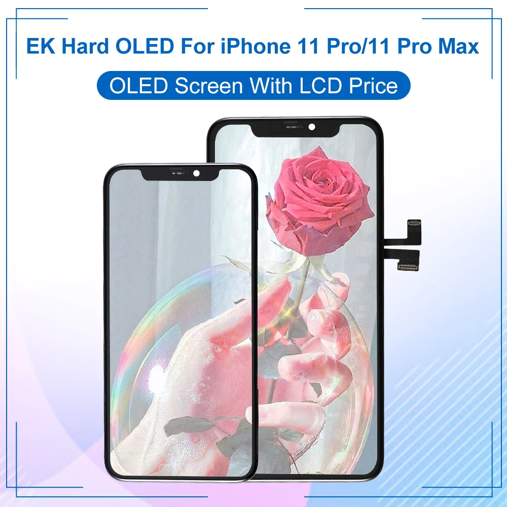 Grade For iPhone 11 Pro 11 Pro Max EK Hard OLED Screen Replacement Display With 3D Touch No Dead Pixel Digitizer Assembly
Grade For iPhone 11 Pro 11 Pro Max EK Hard OLED Screen Replacement Display With 3D Touch No Dead Pixel Digitizer Assembly