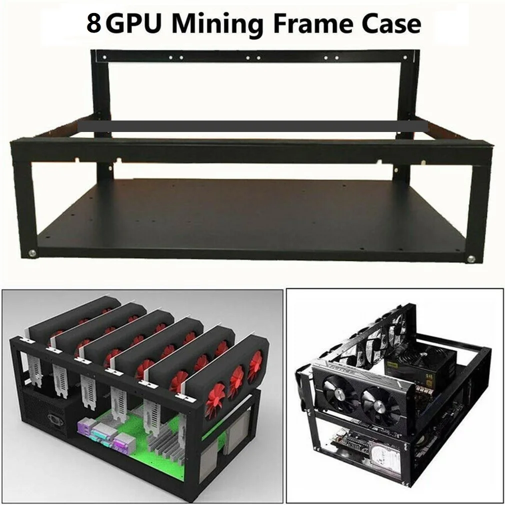 Steel Open Air Miner Mining Frame Rig Case Up to 8 GPU for Bitcoin Crypto Coin Currency Mining Digital currency Virtual
Steel Open Air Miner Mining Frame Rig Case Up to 8 GPU for Bitcoin Crypto Coin Currency Mining Digital currency Virtual