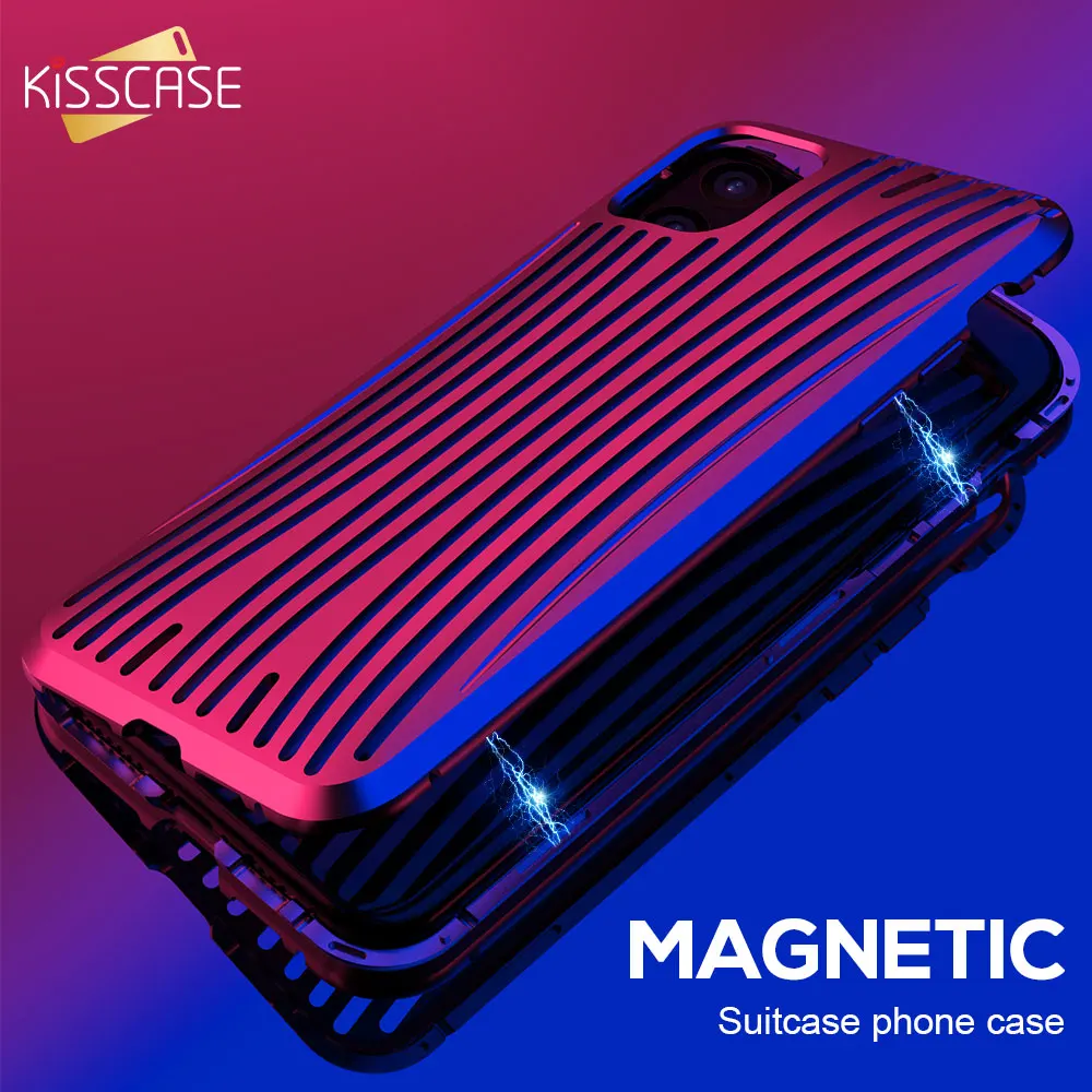 Чехол KISS с магнитной адсорбцией металлический чехол для iPhone XR 11 Pro Max из