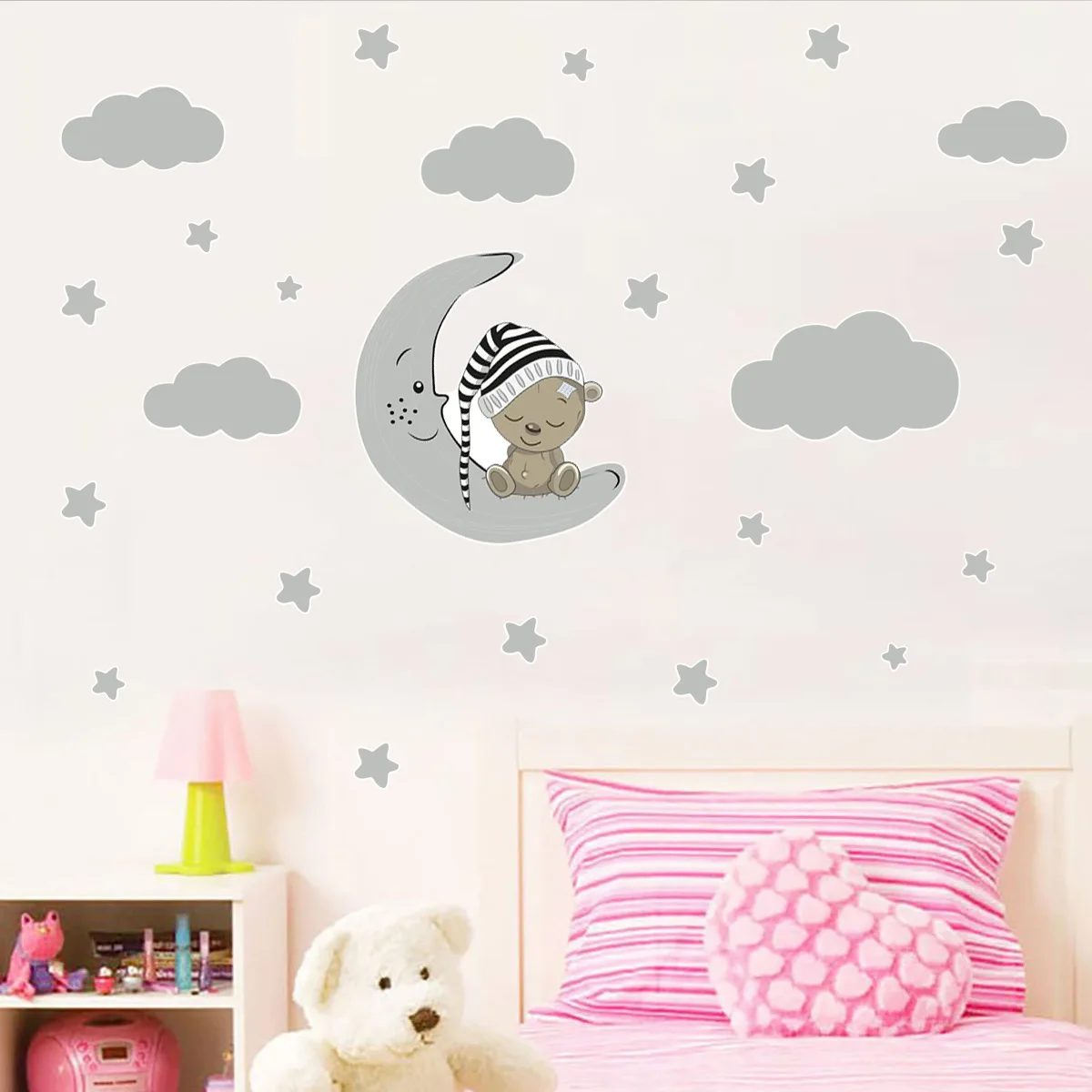 Bear Wall Stickers On Crescent Moon Children'S Living Room Bedroom Background Wall Decorative Wall Stickers
Bear Wall Stickers On Crescent Moon Children'S Living Room Bedroom Background Wall Decorative Wall Stickers