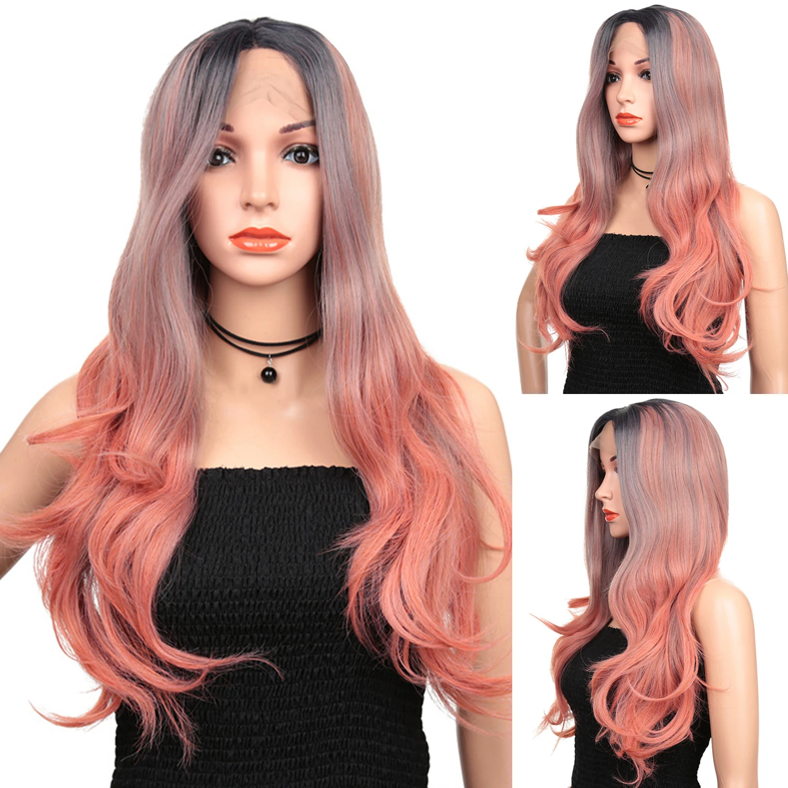 LVHAN Front Lace Hair Heat-Resisting Wigs Body Wave Lace Front Wig Lace Frontal For Women Black Pink Gradient Wig
LVHAN Front Lace Hair Heat-Resisting Wigs Body Wave Lace Front Wig Lace Frontal For Women Black Pink Gradient Wig
