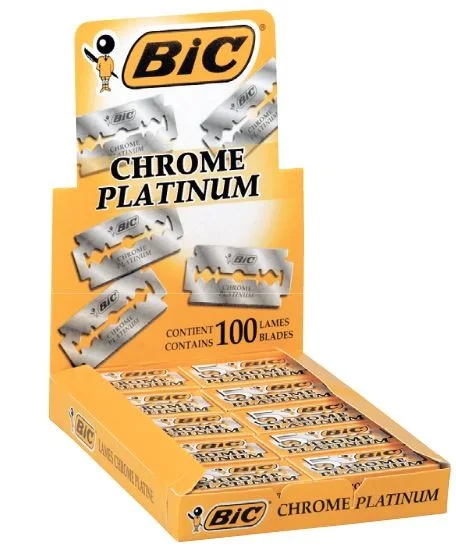 100 BIC хромированные Платиновые лезвия с двойными краями|Бритва| |