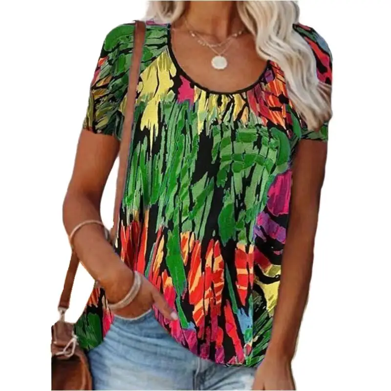 2021 Summer T-Shirt Women Short Sleeve Round Neck Tops Ladies Vintage Print Casual Loose Pullover Female Top Tee Ropa Mujer
2021 Summer T-Shirt Women Short Sleeve Round Neck Tops Ladies Vintage Print Casual Loose Pullover Female Top Tee Ropa Mujer