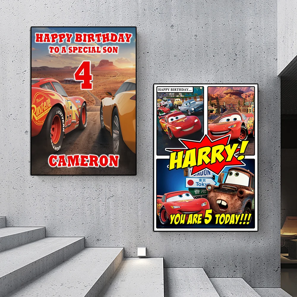 Disney Cartoon Cars Movie Poster Custom Birthday Canvas Painting Personalized Anime Wall Art Living Room Home Decoration Gift
Disney Cartoon Cars Movie Poster Custom Birthday Canvas Painting Personalized Anime Wall Art Living Room Home Decoration Gift