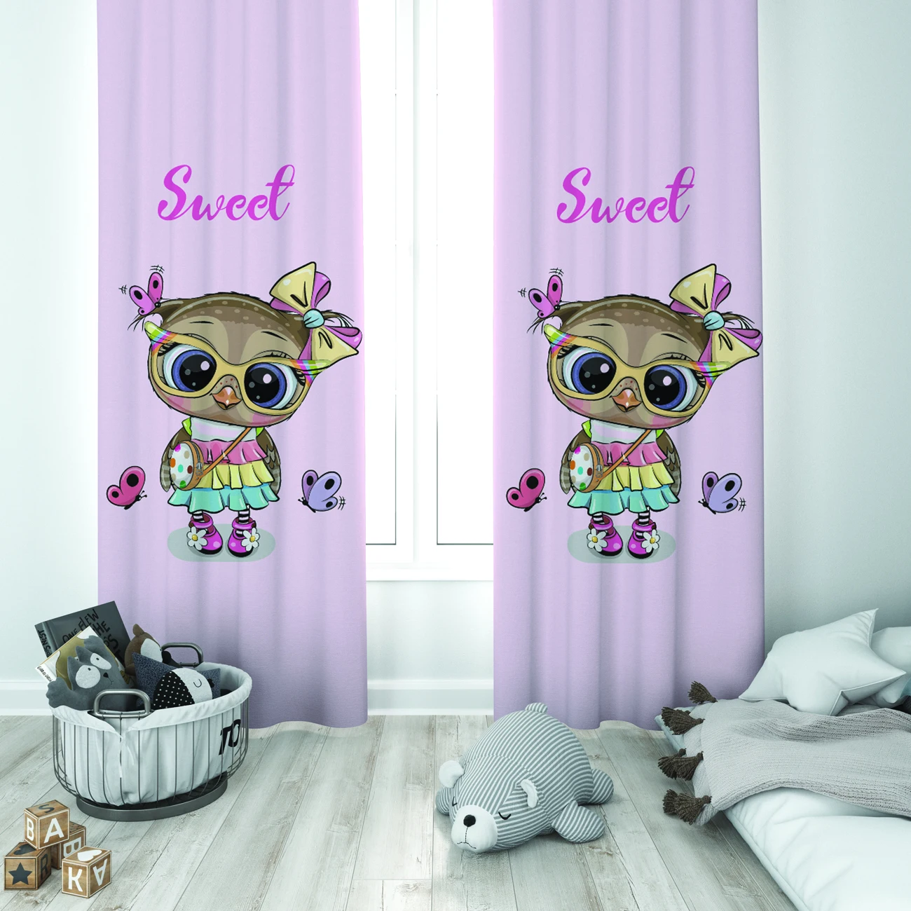 Curtains Children 3D Printed Decorative Items Home Childrens Room Pink Sweet Owl Model 160
Curtains Children 3D Printed Decorative Items Home Childrens Room Pink Sweet Owl Model 160