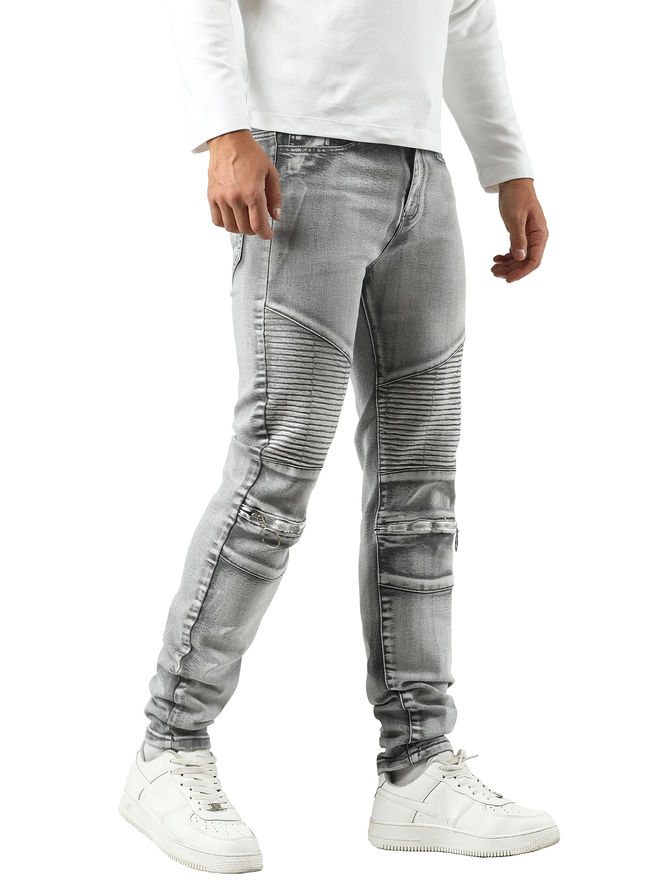 bindu Men's Jeans Ripped Stretch Slim Fit, Denim Jeans for Men Skinny baggy Jeans with Holes Fit Bikers Jeans denim Pants Grey
bindu Men's Jeans Ripped Stretch Slim Fit, Denim Jeans for Men Skinny baggy Jeans with Holes Fit Bikers Jeans denim Pants Grey