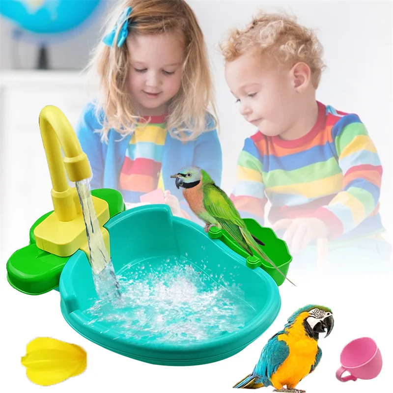 Bird Bath Tub Parrot Automatic Bathtub with Faucet Bird Shower Bathing Tub Bird Feeder Bowl Parrot Birds Accessories Parrot Toy
Bird Bath Tub Parrot Automatic Bathtub with Faucet Bird Shower Bathing Tub Bird Feeder Bowl Parrot Birds Accessories Parrot Toy