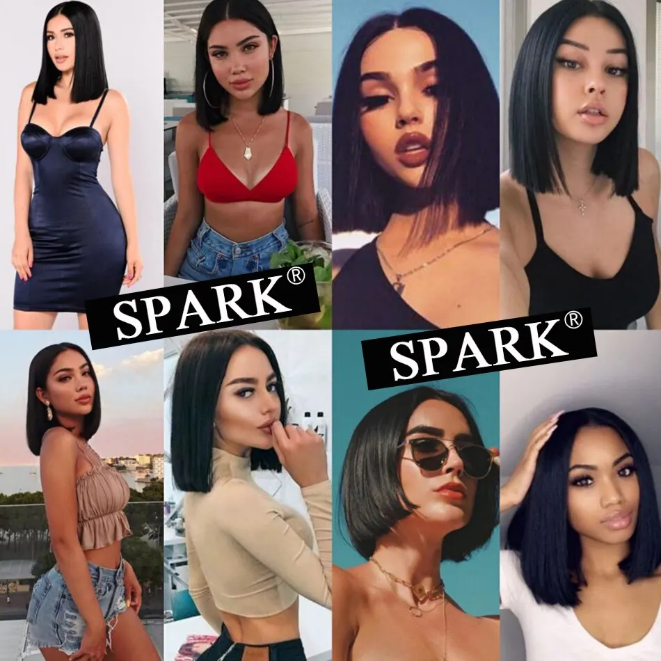 SPARK Natural Black Bob Mongolian Straight Pre Plucked Highlight 4x4 Lace Closure Short Ombre Bob Remy Human Hair Lace Front Wig
SPARK Natural Black Bob Mongolian Straight Pre Plucked Highlight 4x4 Lace Closure Short Ombre Bob Remy Human Hair Lace Front Wig