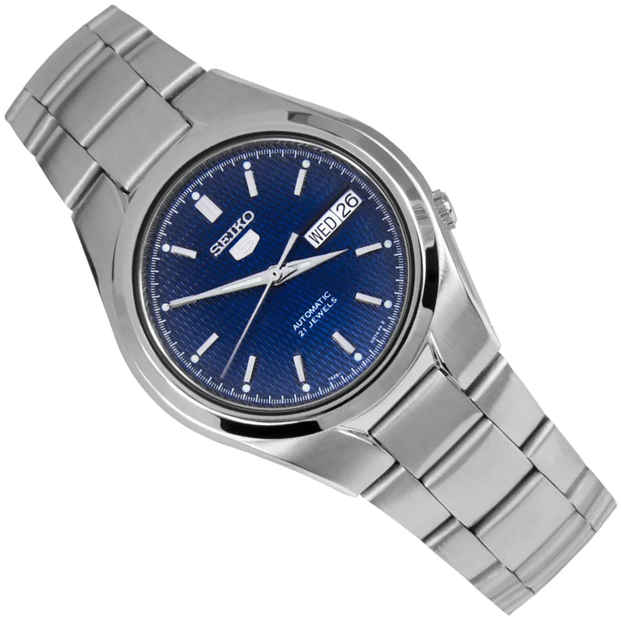 Мужские автоматические часы Seiko 5 SNK603K1 циферблат из синей стали 38 мм мужские с синим циферблатом браслет