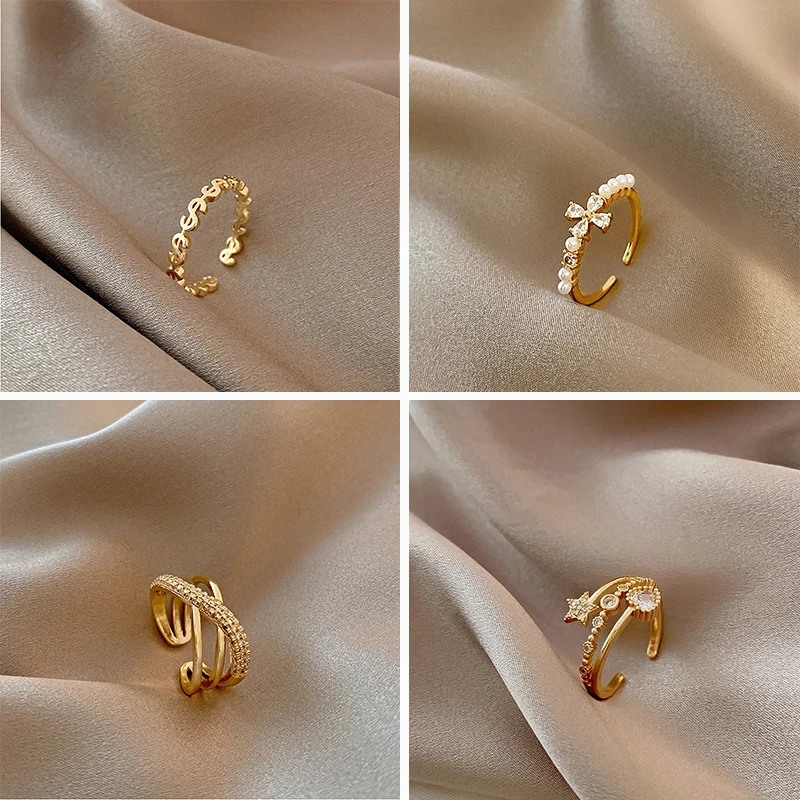 Luxury Zircon Gold Double Student Opening Rings For Woman 2021 New Fashion Gothic Finger Jewelry Wedding Party Girl's Sexy Ring
Luxury Zircon Gold Double Student Opening Rings For Woman 2021 New Fashion Gothic Finger Jewelry Wedding Party Girl's Sexy Ring