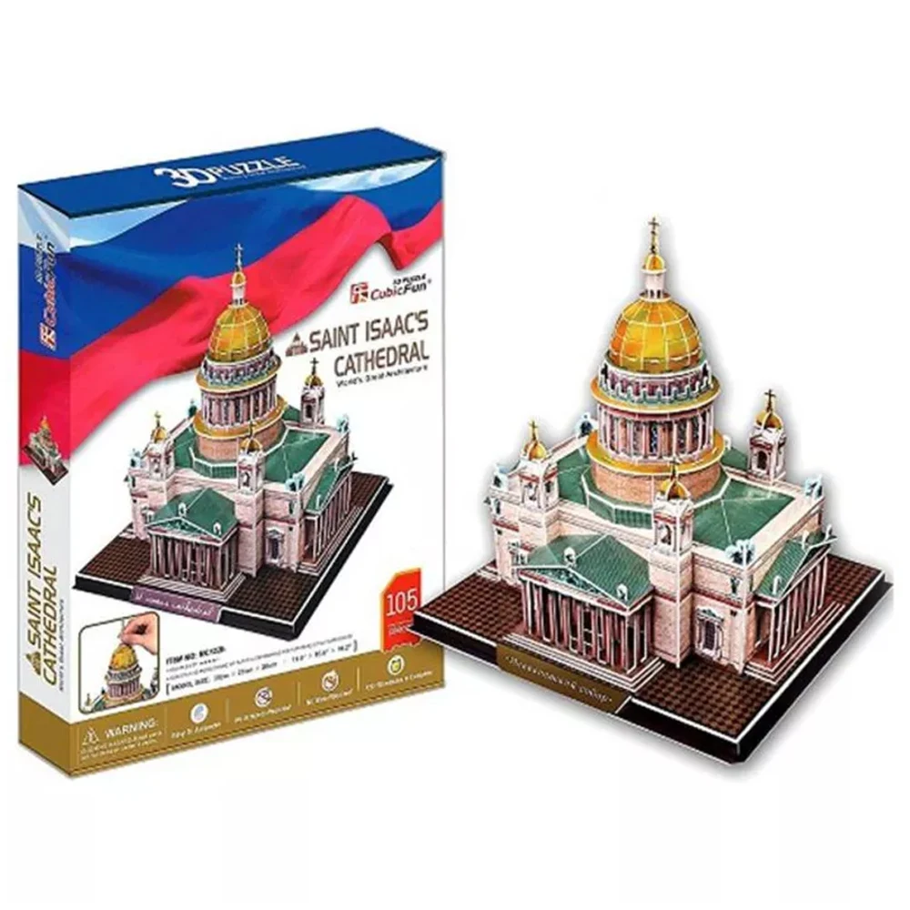 Cubic Fun 3D Jigsaw Puzzle Saint Isaacs Cathedral Russia Puzzels Board games Educational Puzzle Toys Montessori Puzzle 105 Piece
Cubic Fun 3D Jigsaw Puzzle Saint Isaacs Cathedral Russia Puzzels Board games Educational Puzzle Toys Montessori Puzzle 105 Piece