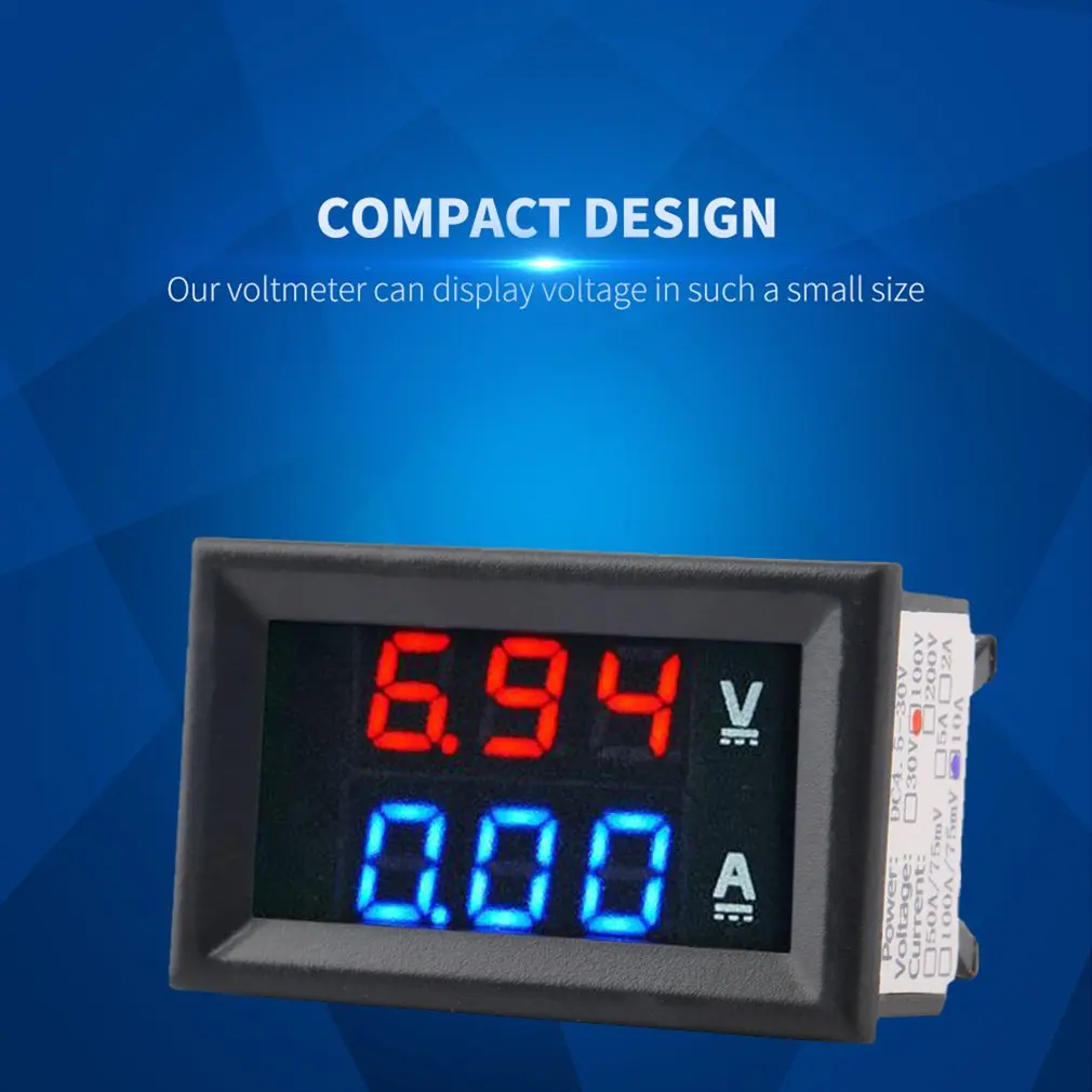 DC 100 V 10A Voltmeter Ammeter Blue + Red LED Digital Voltmeter Gauge Amp Dual Voltage Current For Home Tool Use
DC 100 V 10A Voltmeter Ammeter Blue + Red LED Digital Voltmeter Gauge Amp Dual Voltage Current For Home Tool Use