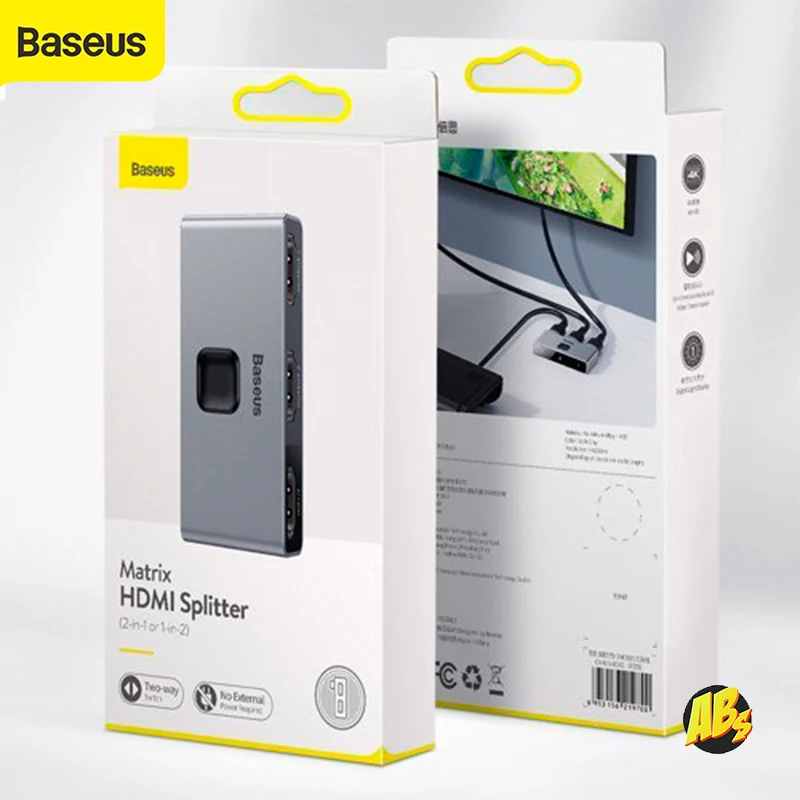 Переходник на 3 HDMI Splitter CAHUB-BCOG Baseus адаптер для телевизора приставки монитора hdmi