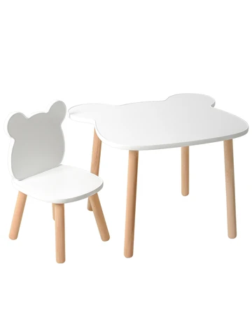 Комплект детской мебели из дерева стол и стул Мега Тойс / набор детской мебели, стол детский, стул детский, комплект мебели
