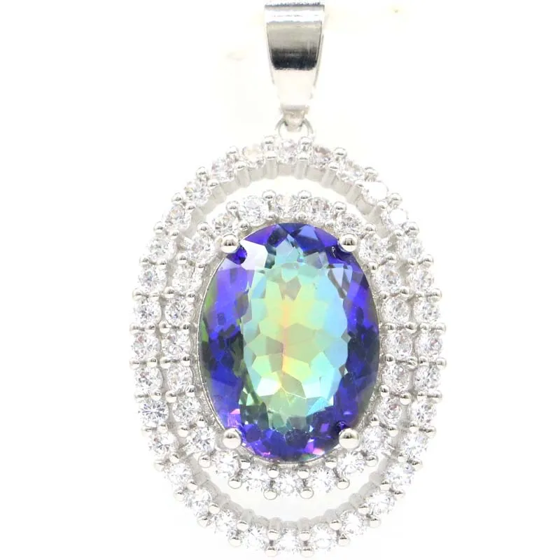 37x21mm Dazzling 5.3g Created Fire Rainbow Mystic Topaz CZ For Women Dating 925 Sterling Silver Pendant
37x21mm Dazzling 5.3g Created Fire Rainbow Mystic Topaz CZ For Women Dating 925 Sterling Silver Pendant