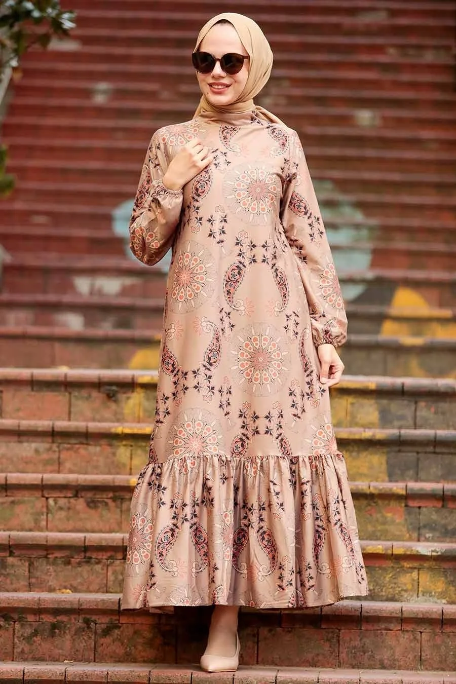 Women's floral print dress long sleeve and women clothing Muslim fashion Islamic clothing fashion hijab elegant dress elegant Autumn Winter
Women's floral print dress long sleeve and women clothing Muslim fashion Islamic clothing fashion hijab elegant dress elegant Autumn Winter