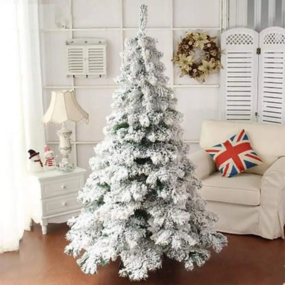 Rainbow Christmas tree Artificial Holly Natural green Material PVC support deMetal… with snow | Дом и сад
