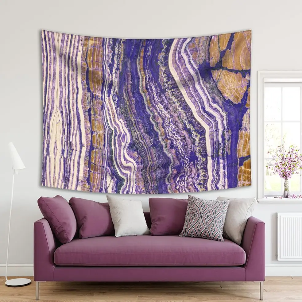 Tapestry Natural Stone Layers Colorful Rock Formations Gemstone Nature Decorative Photo Printed Purple Brown
Tapestry Natural Stone Layers Colorful Rock Formations Gemstone Nature Decorative Photo Printed Purple Brown