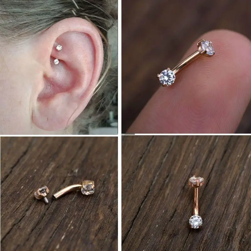 1Piece Stylish and Exquisite Zircon Cartilage Earrings Eyebrow Snug Body Piercing Ring
1Piece Stylish and Exquisite Zircon Cartilage Earrings Eyebrow Snug Body Piercing Ring